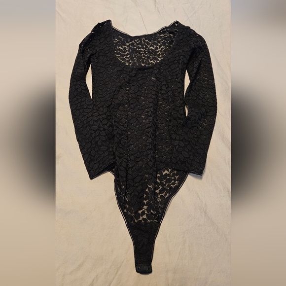 Sheer black lace bodysuit from & other stories - Picture 2 of 5